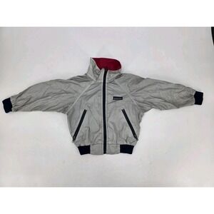 Vintage Patagonial Nylon Bomber Jacket Kid Size‎ 2T Gray 90s